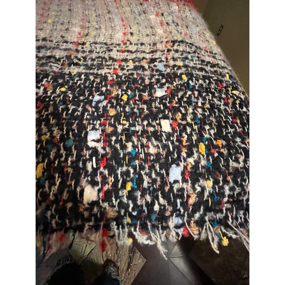 On Blue Multicolor Bouclé Poncho Wrap – NWT – One Size - Picture 5 of 5